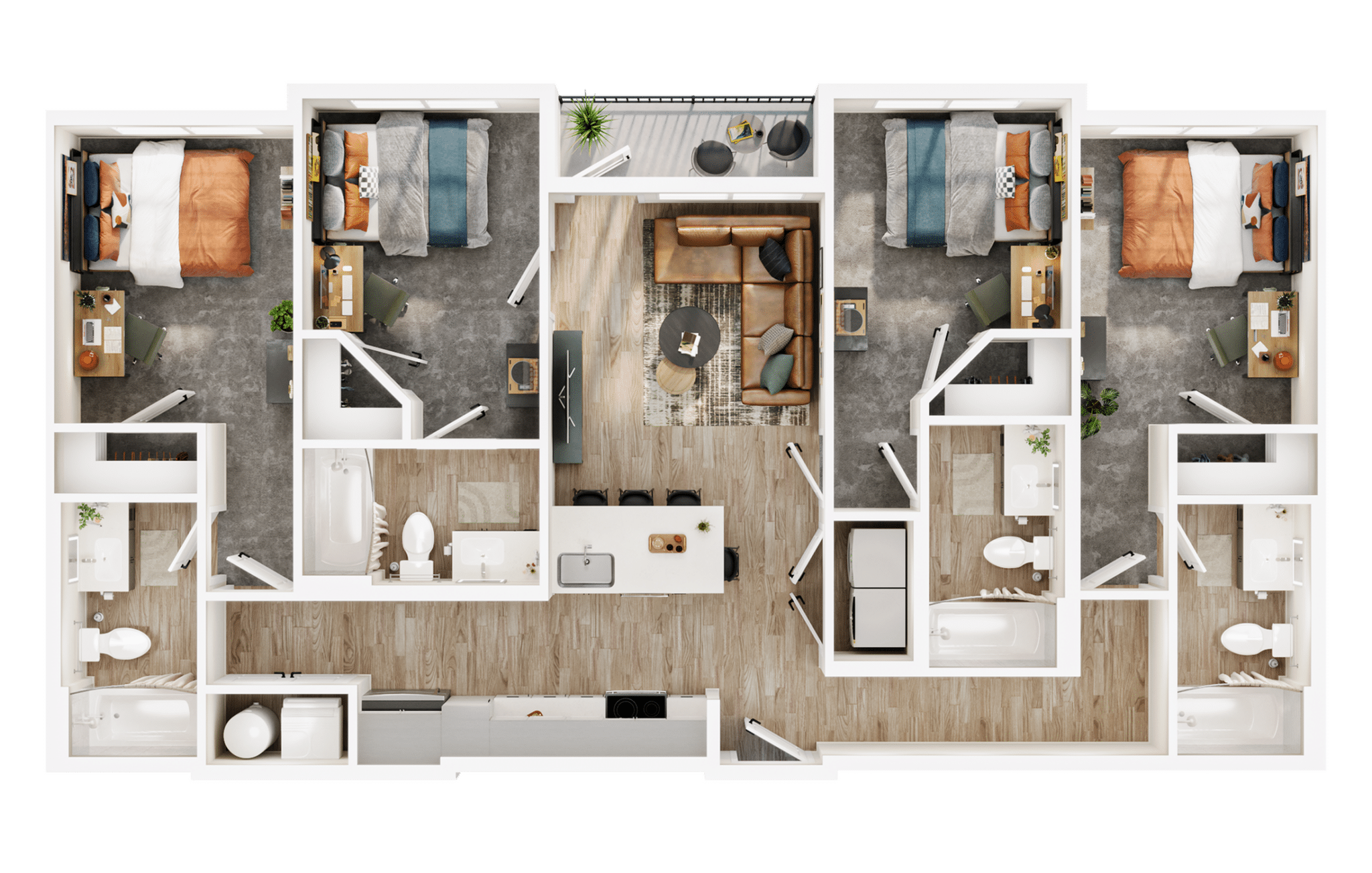 4BR/4BA – D1 floor plan