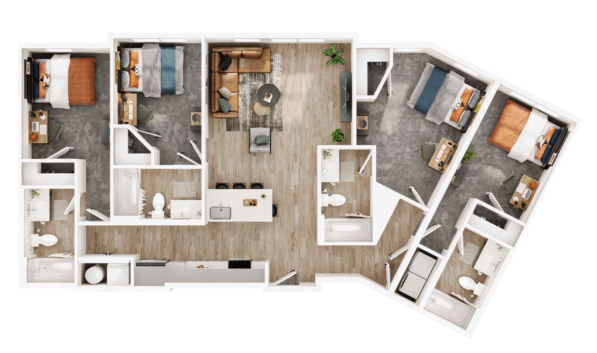 4BR/4BA – D3 floor plan