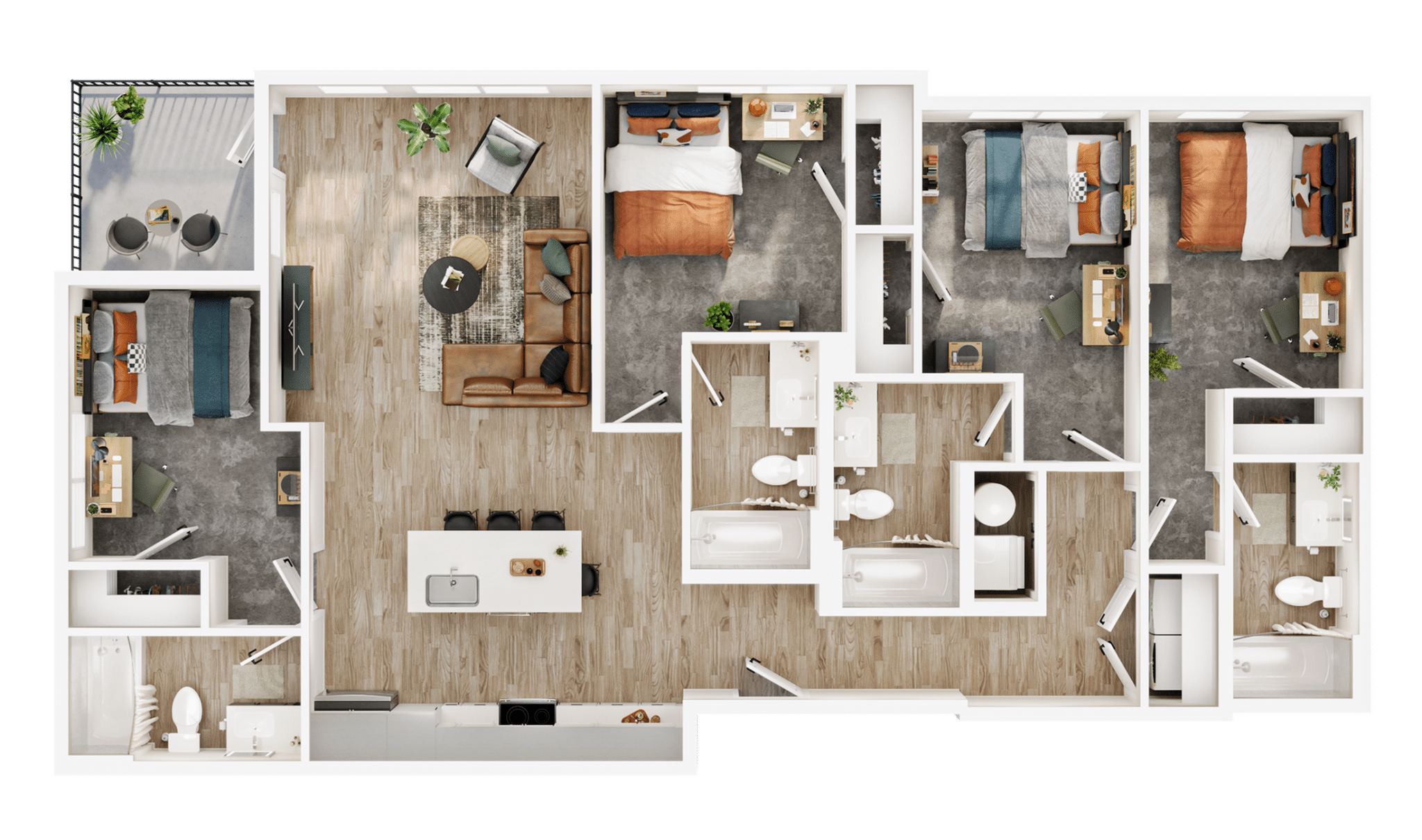 4BR/4BA – D4 floor plan