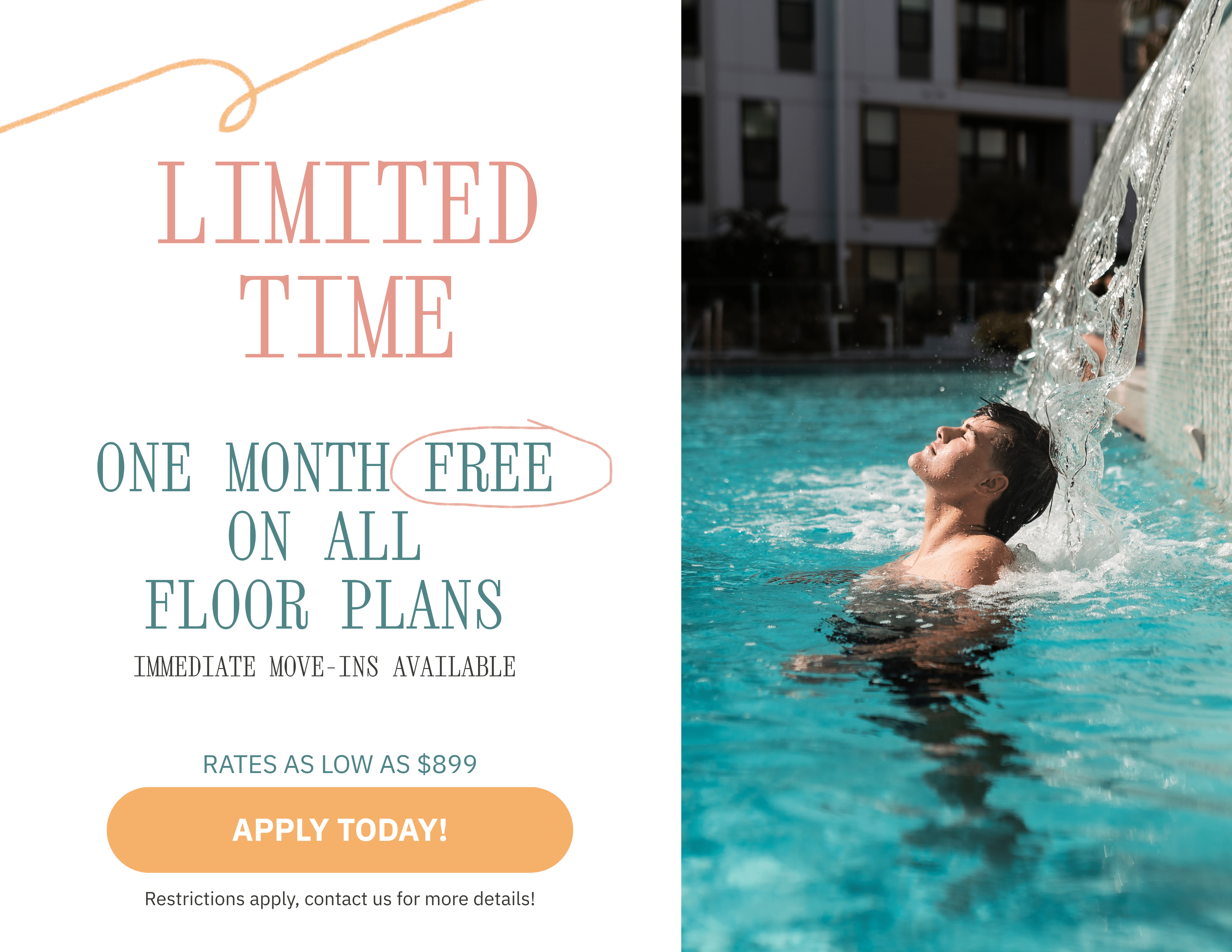 one month free special popup